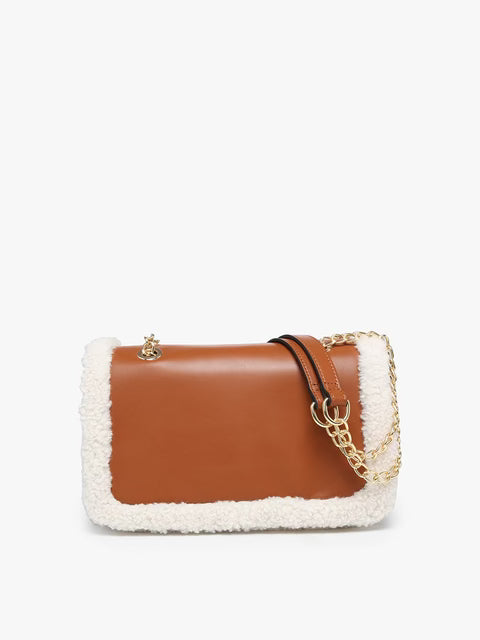Sherpa Trim Crossbody