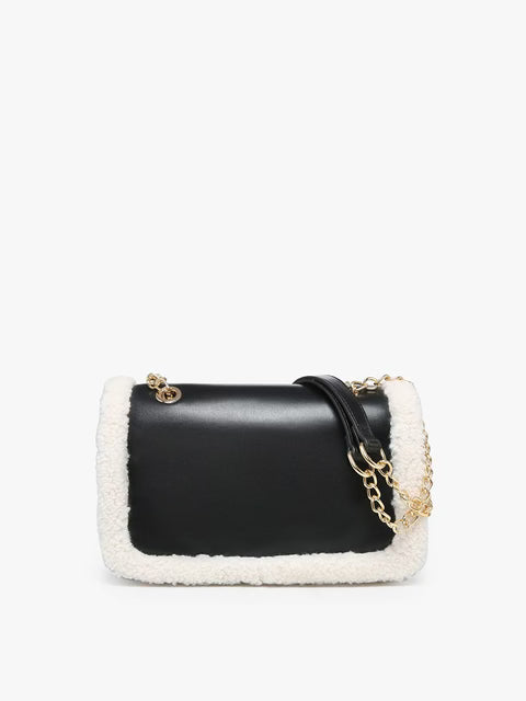 Sherpa Trim Crossbody