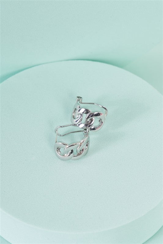 Chain Link Hoop Earrings