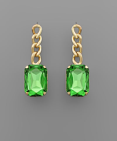 Crystal Chain Drop Earrings