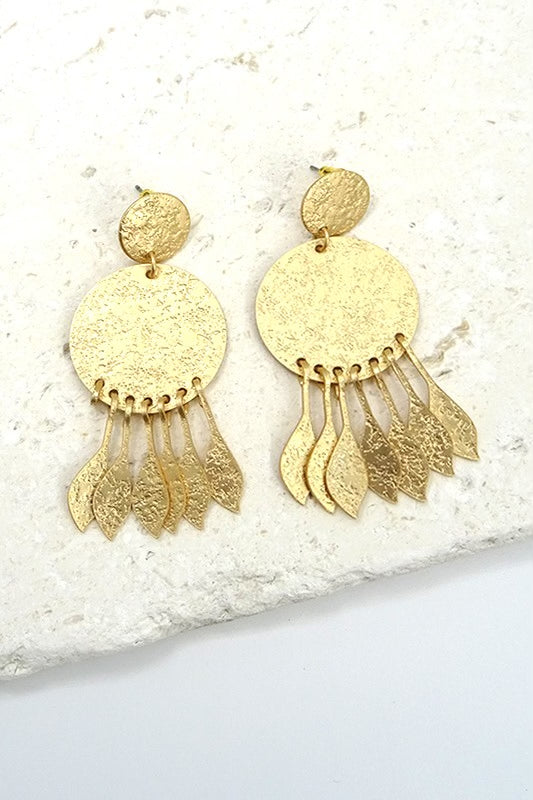 Matte Gold Statement Earrings