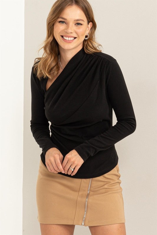 Asymmetric Neck Top