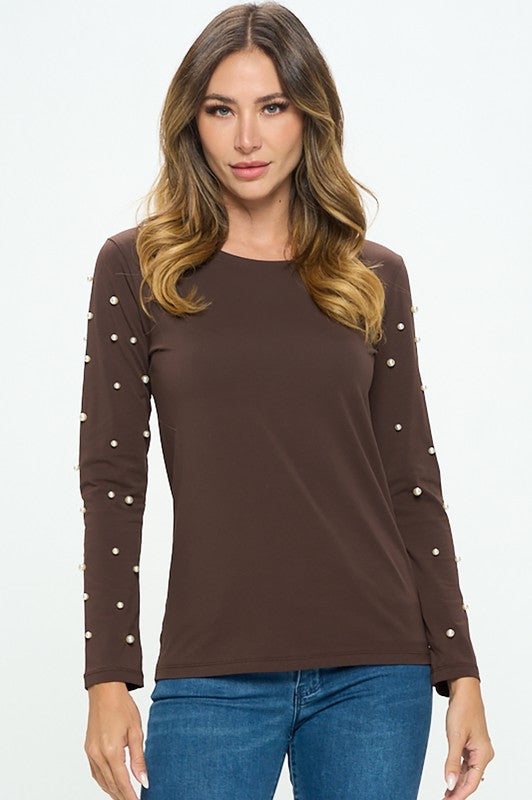 Pearl Sleeve Top