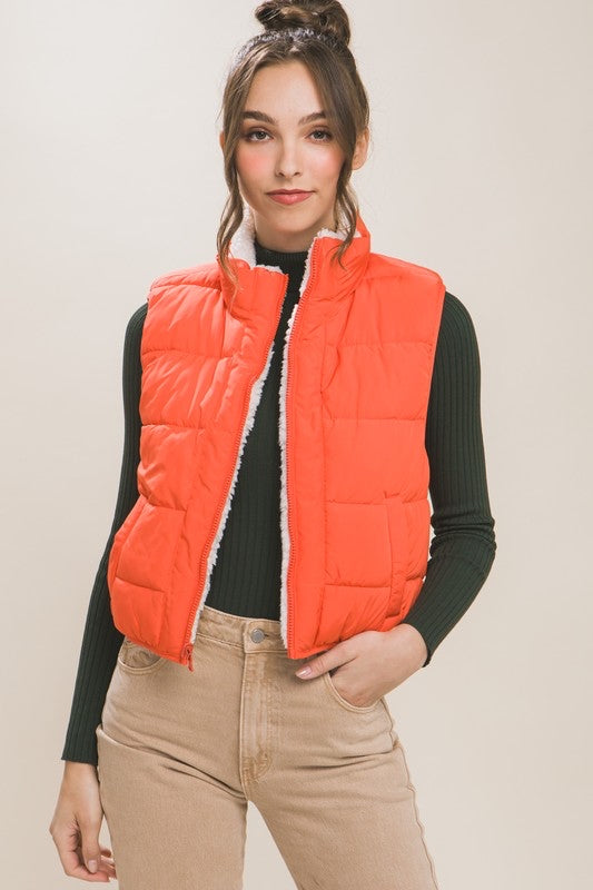 Reversible Vest w/ Sherpa Lining