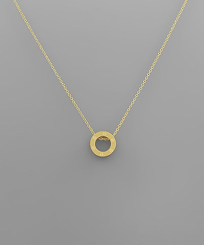 Hollow Pendant Necklace