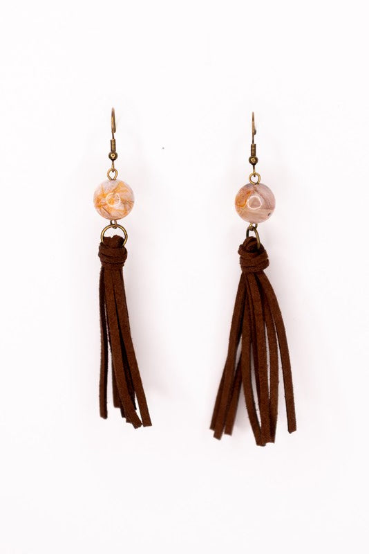 Beaded Tassel Earrings