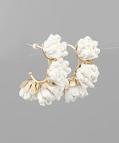 Raffia Flower Hoops