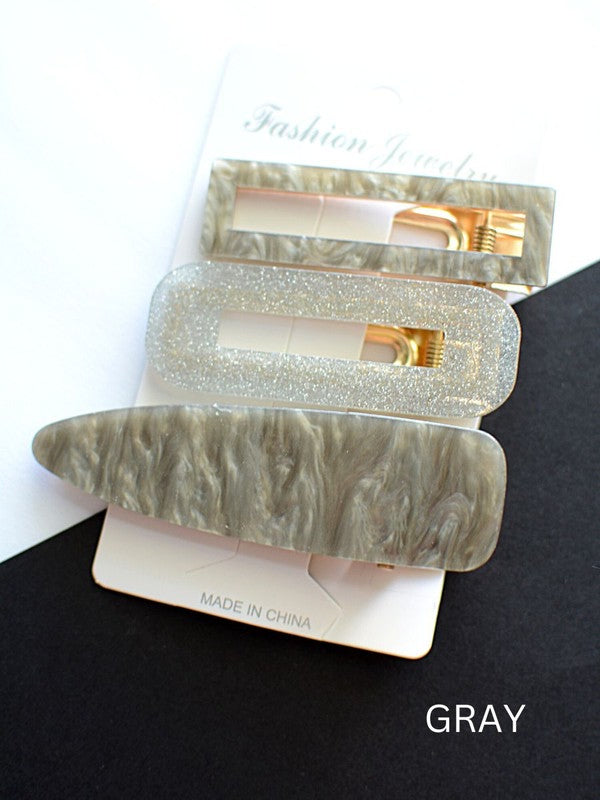 Leopard Barrette Set