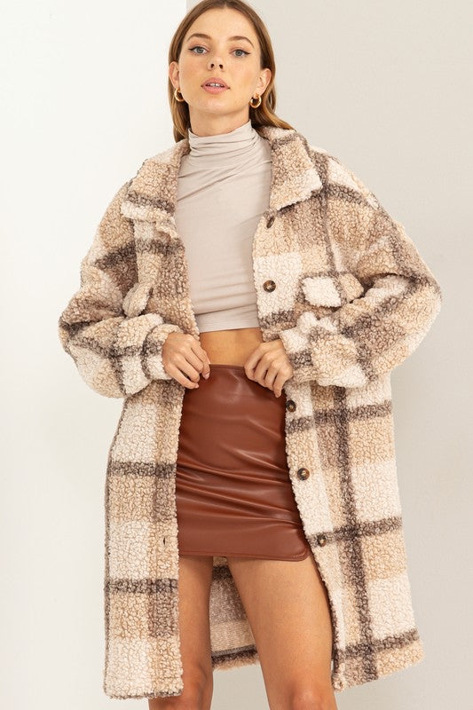 Teddy Midi Shacket