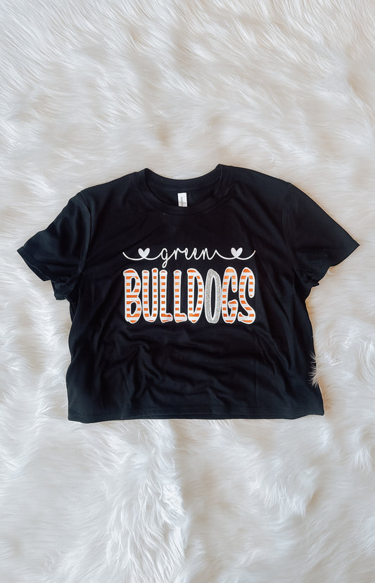 BULLDOGS Cropped Bling Tee