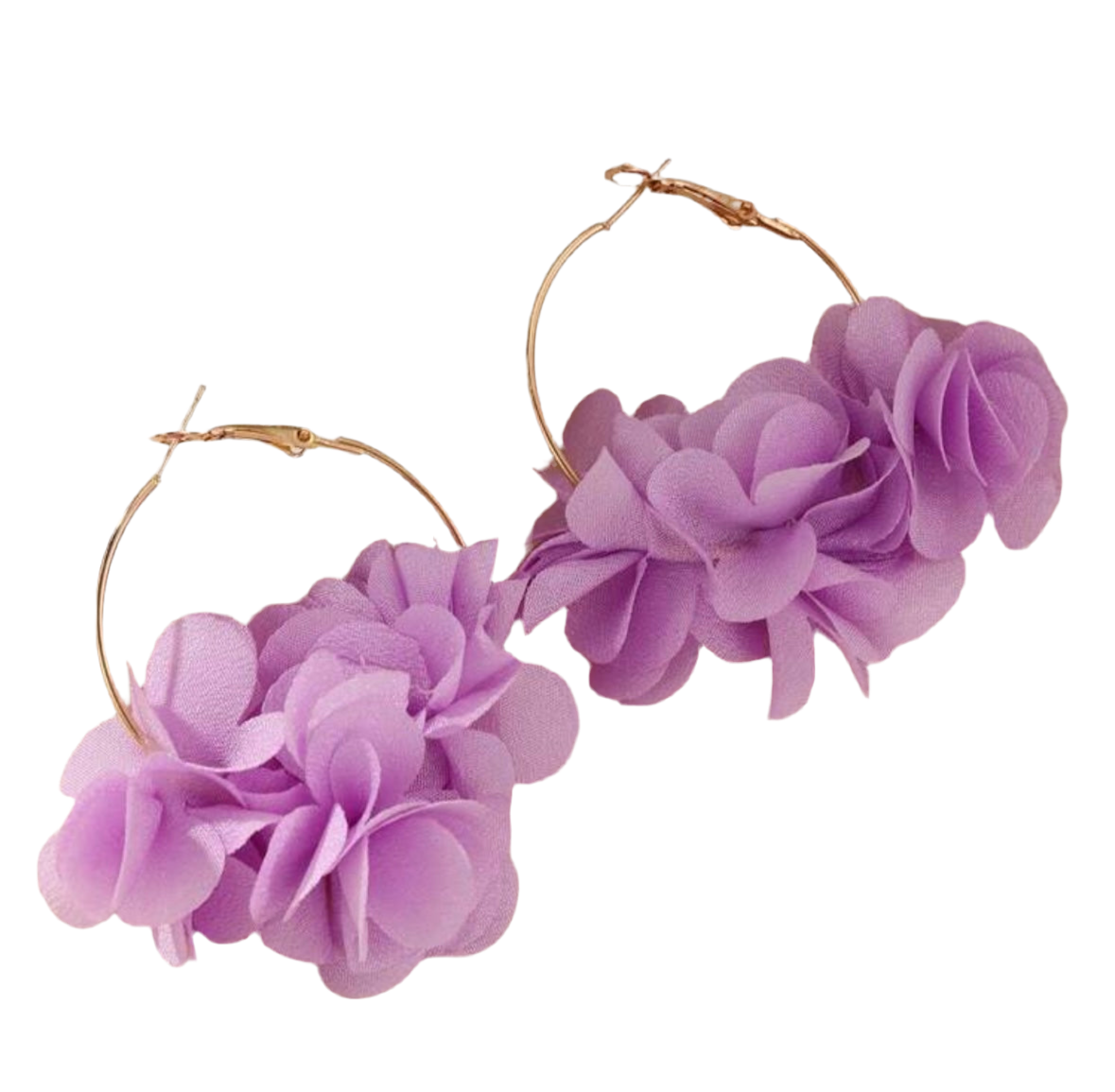 Flower Hoop Earrings