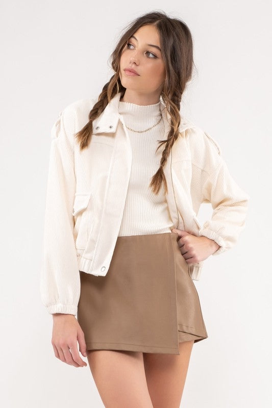 Corduroy Zip Up Jacket