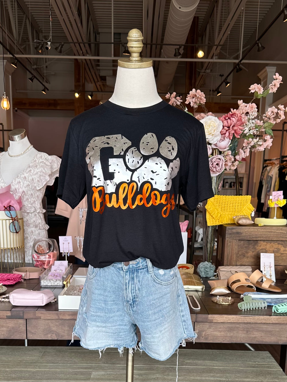 Metallic Go Bulldogs Tee