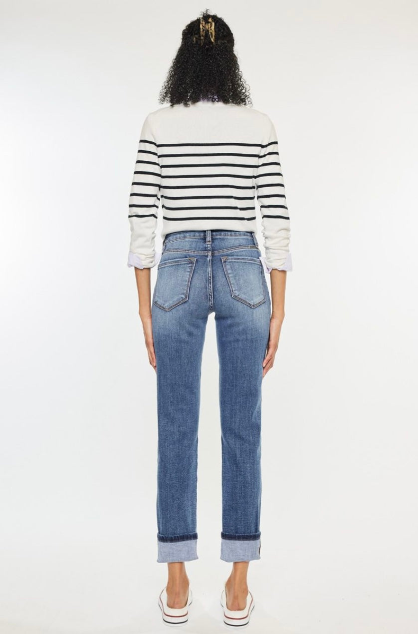 High Rise Skinny Straight Denim