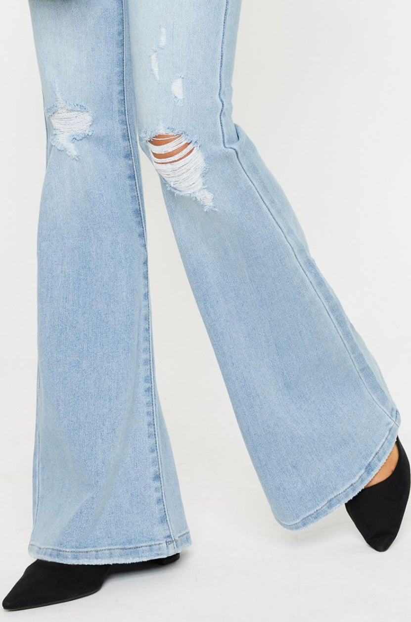 High Rise Flare Denim