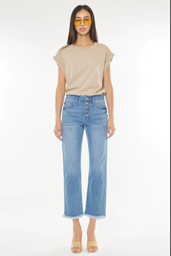 High Rise Straight Denim