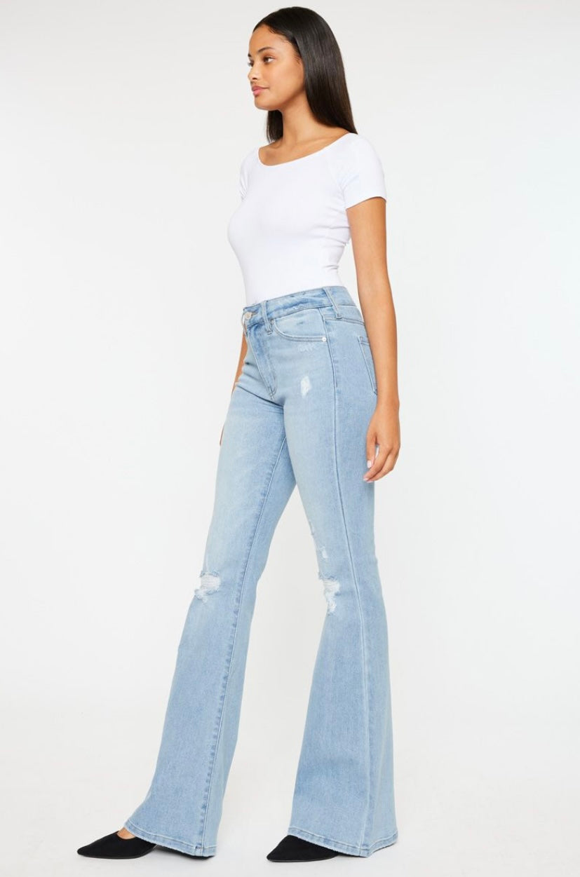 High Rise Flare Denim