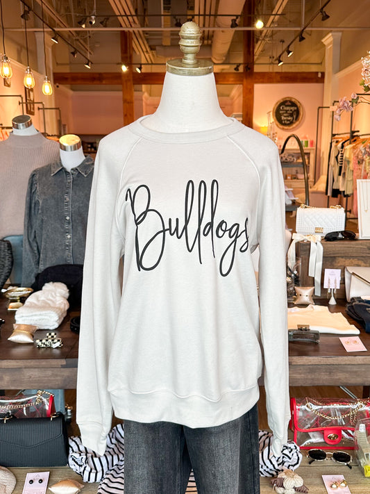 Puffy Script BULLDOGS Sweatshirt