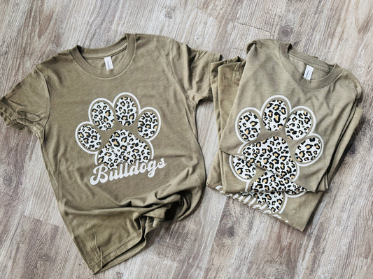 Youth Leopard Pawprint Tee