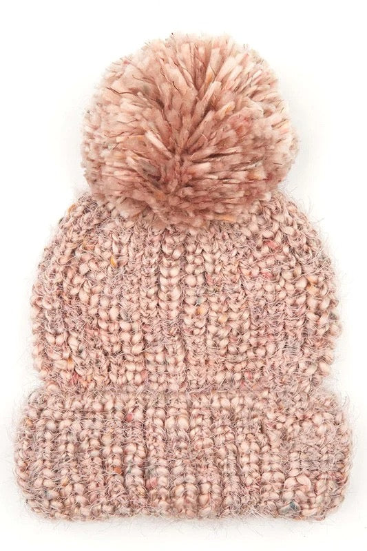 Multi Color Pom Beanie