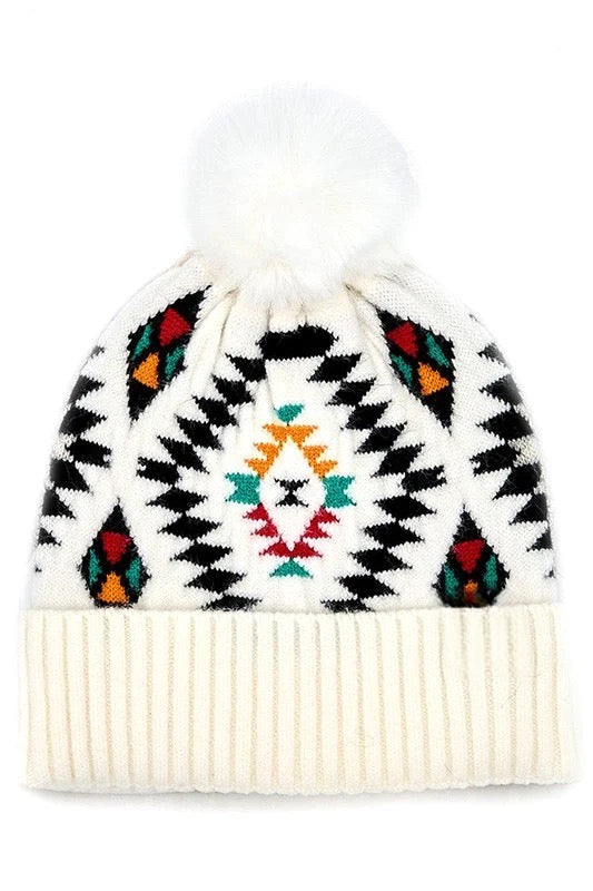 Aztec Pattern Beanie *FINAL SALE*