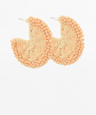 Rattan Hoop Earrings