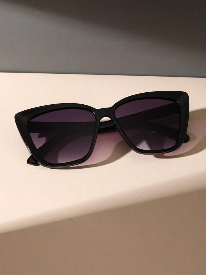 Wide Cateye Tinted Sunglasses