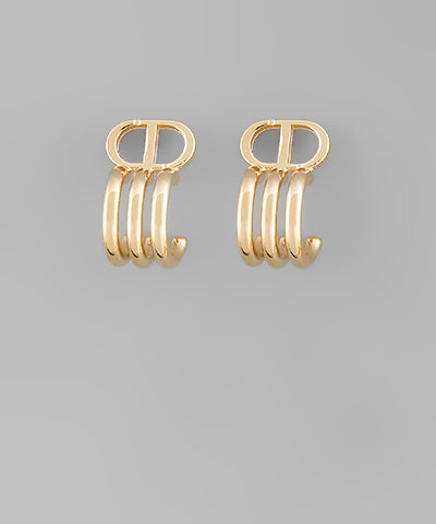 3 Row Earrings