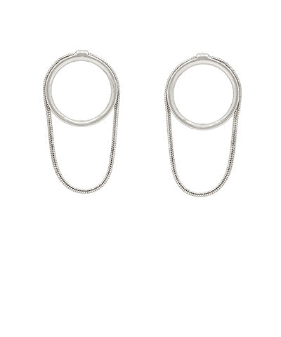 Round Chain Drop Earrings