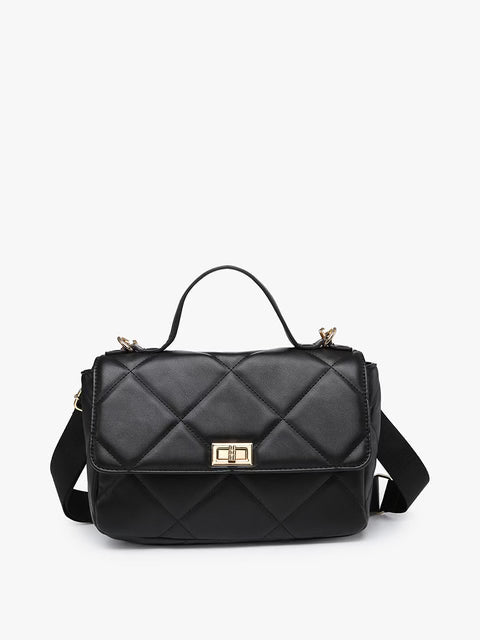 Quilted Twist Lock. Crossbody