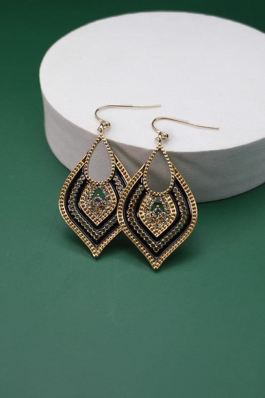 Vintage Inspired Teardrop Earrings