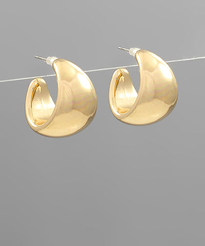 Crescent Hoop Earrings