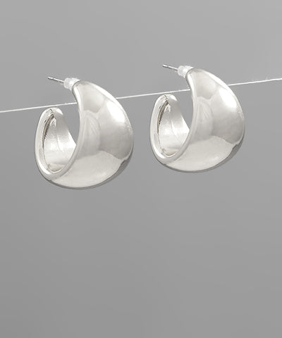 Crescent Hoop Earrings