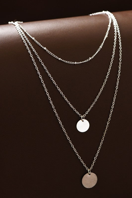 Triple Layered Disc Necklace
