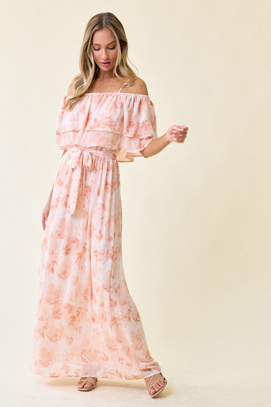 Floral Off Shoulder Maxi Dress *FINAL SALE*
