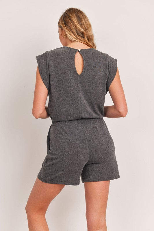 French Terry Knit Romper