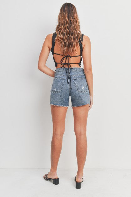 High Rise Distressed Shorts *FINAL SALE*