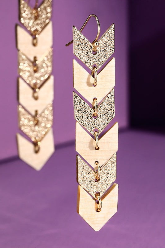 Chevron Drop Earrings