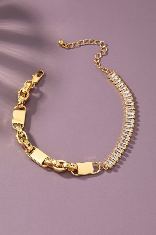 Chain & CZ Bracelet