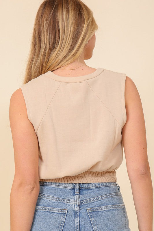 Elastic Waist Crop