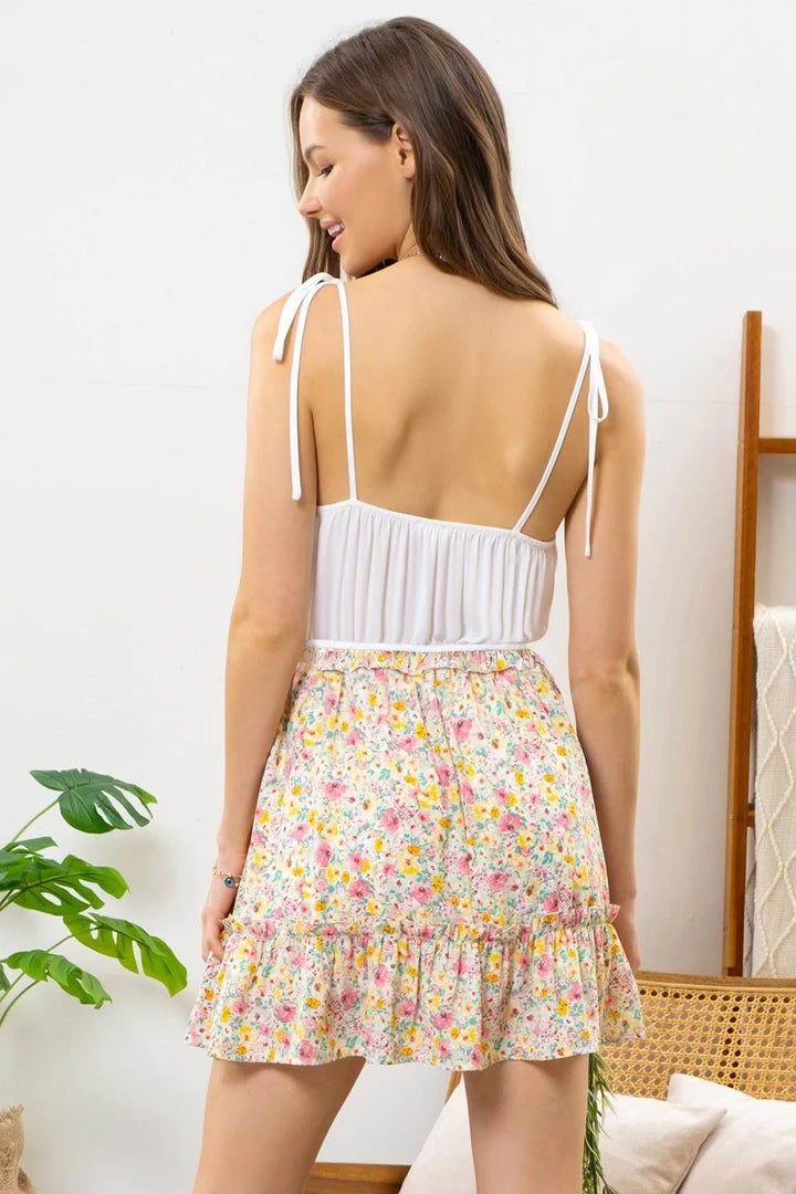Floral Contrast Dress *FINAL SALE*