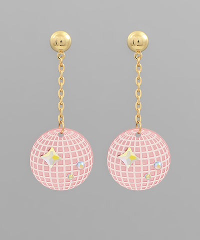 Drop Disco Ball Earrings