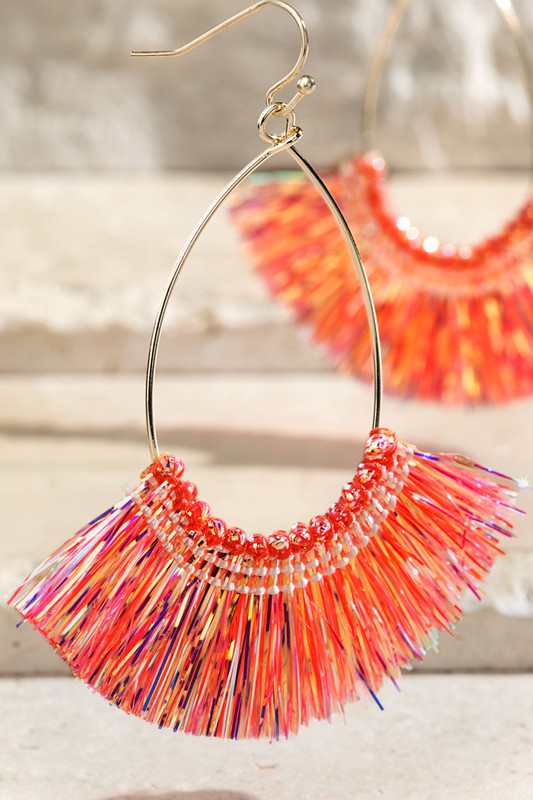 Foil Thread Tassel Earrings *FINAL SALE*