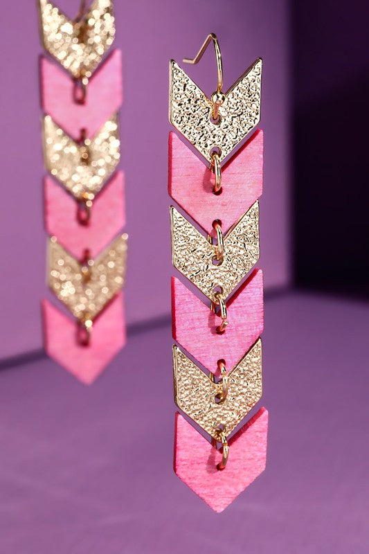 Chevron Drop Earrings