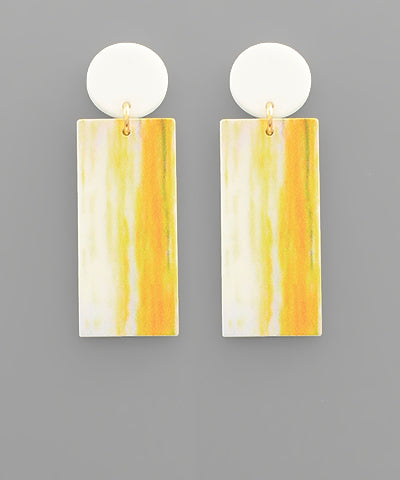 Rectangle Drop Earrings