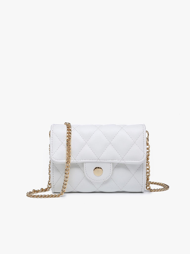 Quilted Clutch W/ Chain Strap