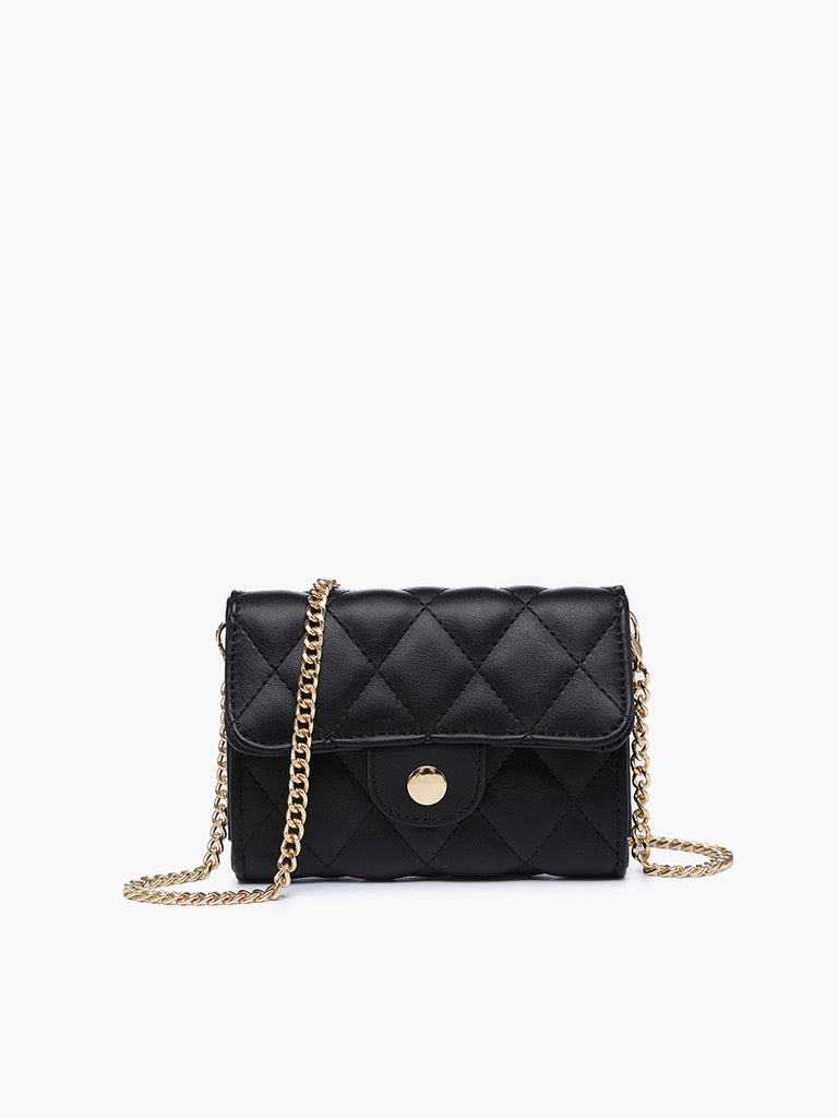 Quilted Clutch W/ Chain Strap