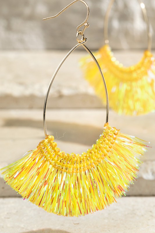 Foil Thread Tassel Earrings *FINAL SALE*