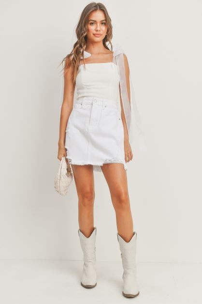 Distressed Denim Skirt *FINAL SALE*