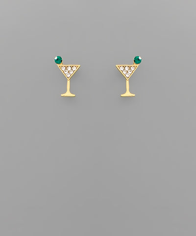 Pave Martini Earrings